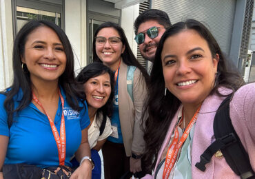 Immigrants Rising team (Iliana P., Alejandra G., Daniela R., Pedro R.) and Dr. Marlene Orozco join CIPC’s 2026 Immigrant Day of Action