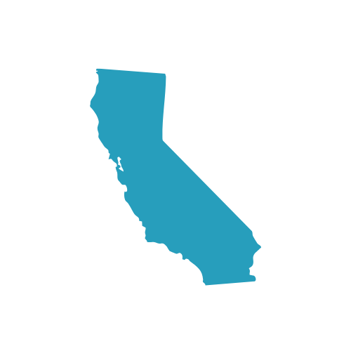 Icon graphic of the map of California.