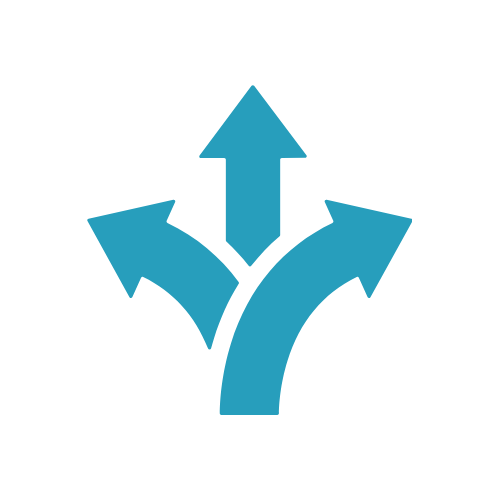 Icon graphic of arrows pointing different directions.