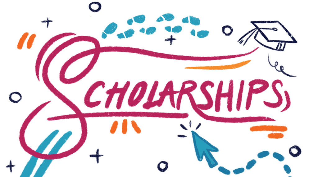 Image with text "Scholarships"
